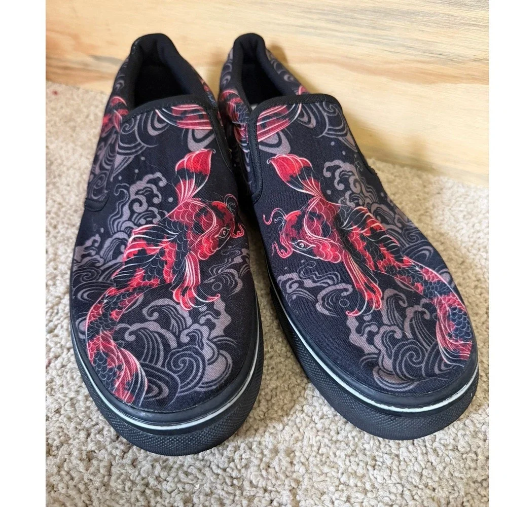 Men's Raad Koi Fish Slip On Shoes Y2K Skater 11.5